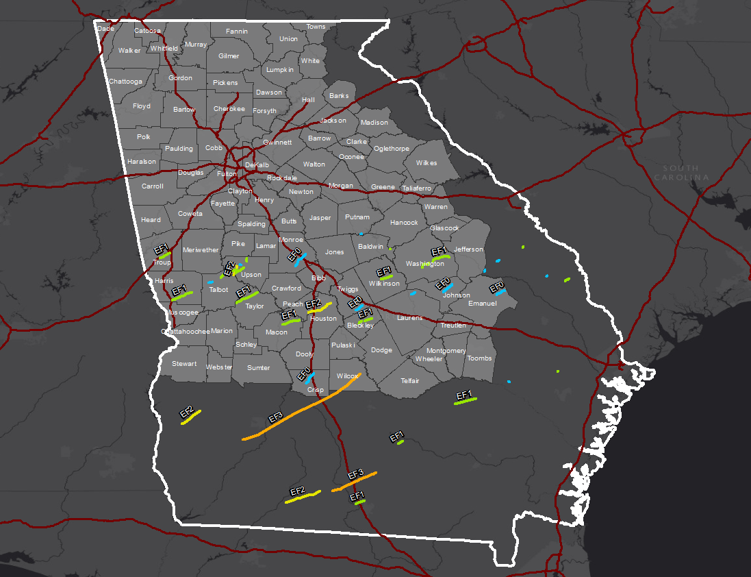 January, 2017, Tornado Outbreak Second Largest on Record in Southeast U.S.