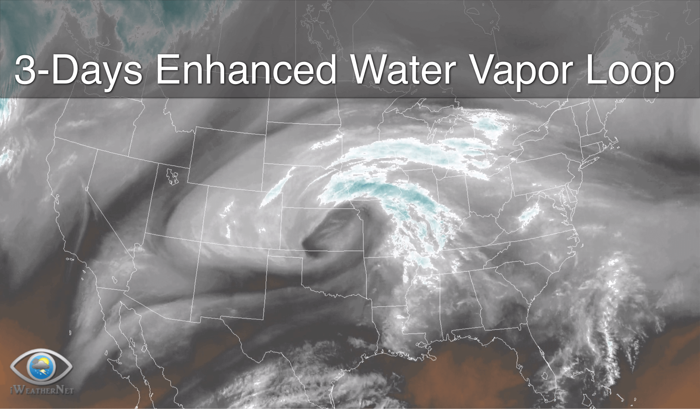 HD Water Vapor Loop with Color Enhancement - Past 3 Days – iWeatherNet