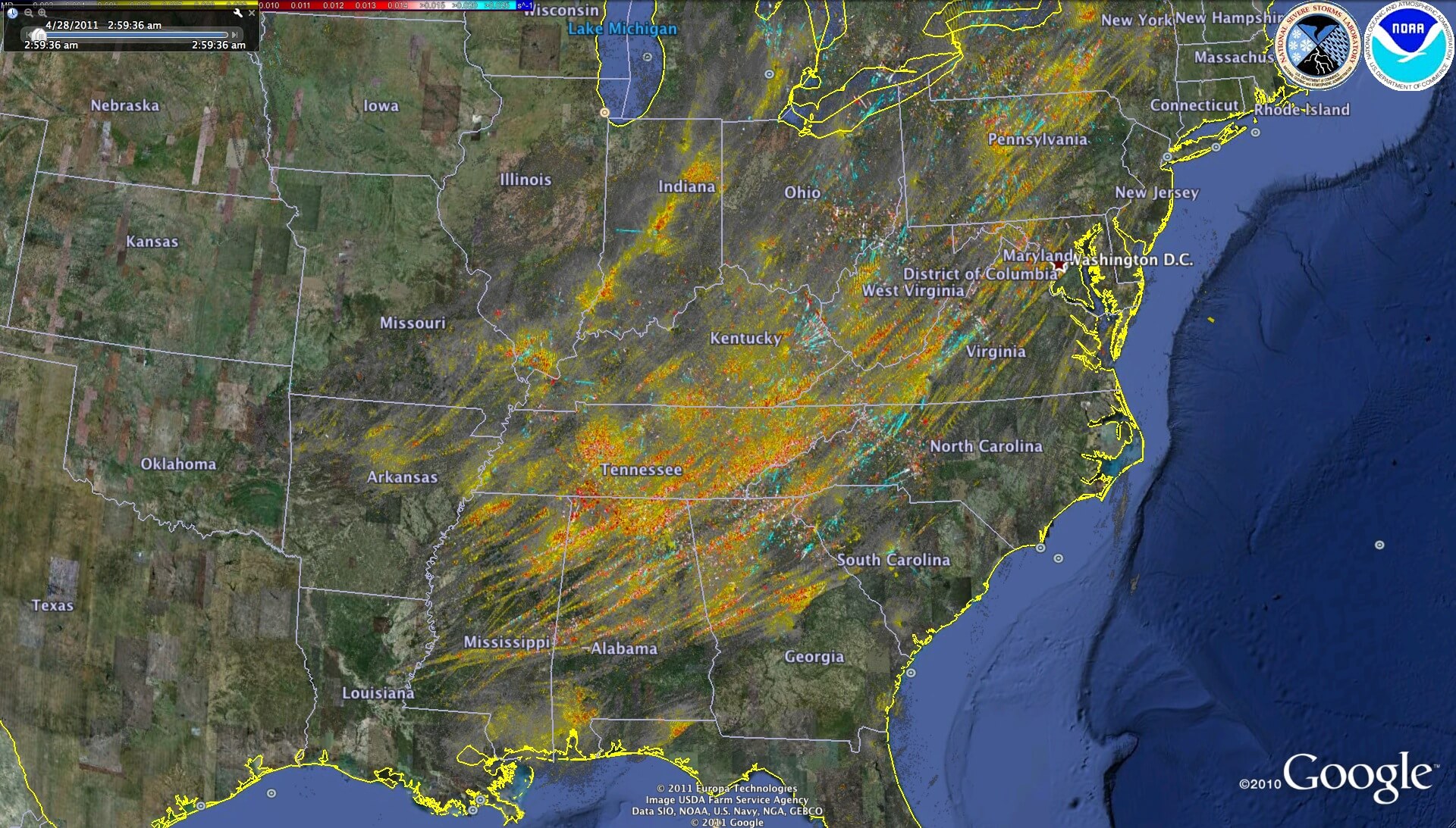 Latest Lightning Strikes on Google Maps – iWeatherNet