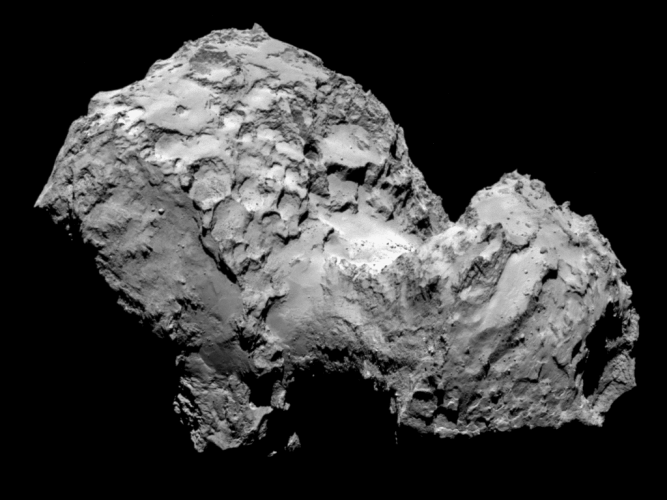 Comet 67P captured by Rosetta's narrow-angle camera on 8/3/14