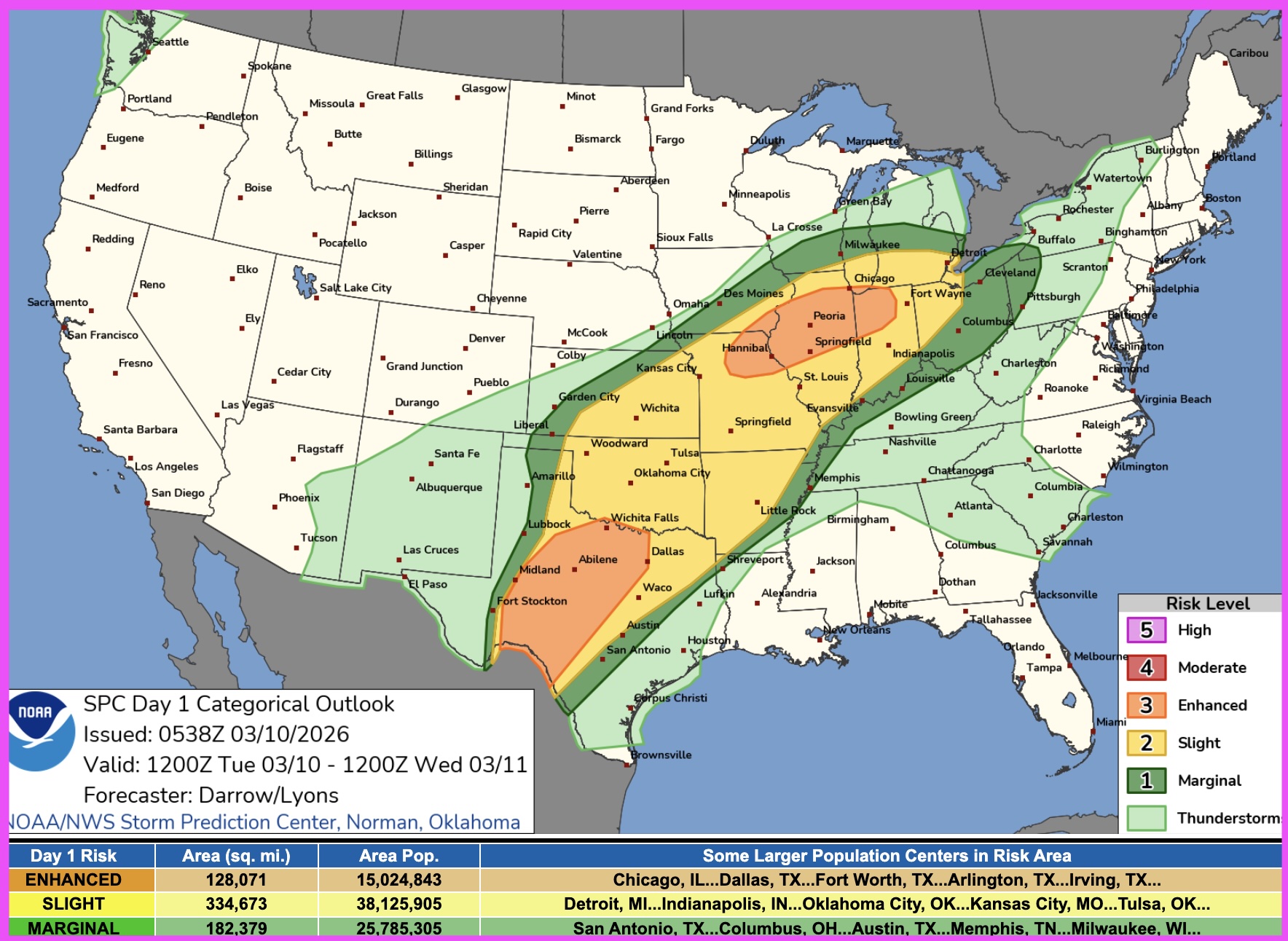 Tomorrow's Storm Risk Nationwide – iWeatherNet